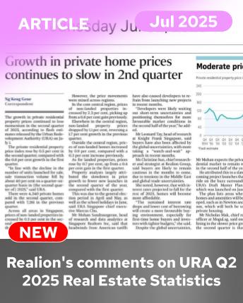 Realions comments on URA Q2 2025 Real Estate Statistics